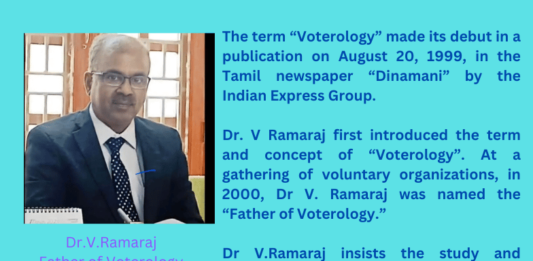 Dr V.Ramaraj, Father of Voterology