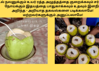 உடல் நலனுக்கும் உயர் ரத்த அழுத்தத்தை குறைக்கவும் சர்க்கரை நோய்க்கும் இதயத்தை பாதுகாக்கவும் உதவும் இளநீர். அறிந்த – அறியாத தகவல்களை படிக்கலாமே! மற்றவர்களுக்கும் அனுப்பலாமே! Coconut water