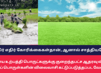 எதிர் எதிர் கோரிக்கைகள்தான், ஆனால் சாத்தியமே! விவசாய உற்பத்தி பொருட்களுக்கு குறைந்தபட்ச ஆதரவு விலை தேவை! உணவுப் பொருள்களின் விலைவாசி கட்டுப்படுத்தப்பட வேண்டும்! msp price control