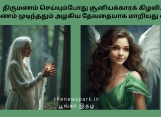 திருமணம் செய்யும்போது சூனியக்காரக் கிழவி. திருமணம் முடிந்ததும் அழகிய தேவதையாக மாறியது எப்படி? old lady turns as young beauty girl