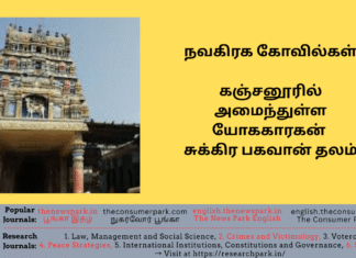 நவகிரக கோவில்கள்: கஞ்சனூரில் அமைந்துள்ள யோககாரகன் சுக்கிர பகவான் தலம் Theme: Navagragha temple – Sukkiran (venus)- Tamil nadu temple, Image by “The News Park”