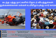 கடந்த பத்து நாட்களில் தொடர் விபத்துக்கள். நூற்றுக்கணக்கான மக்கள் உயிரிழப்புக்கு யார் காரணம்? Theme: Need Prevention Methodology for Accidents Victims – interesting stories, Image by “The News Park”